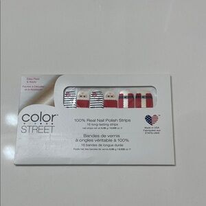 Color Street Festive Red and White Nail Strips